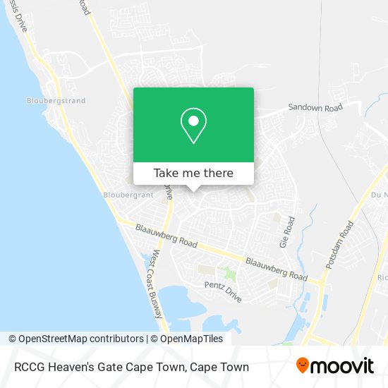 RCCG Heaven's Gate Cape Town map