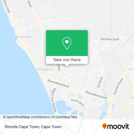 Blonde Cape Town map