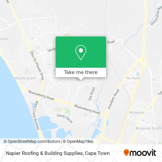 Napier Roofing & Building Supplies map