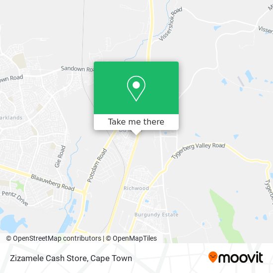 Zizamele Cash Store map