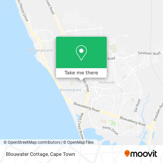 Blouwater Cottage map