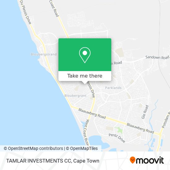 TAMLAR INVESTMENTS CC map