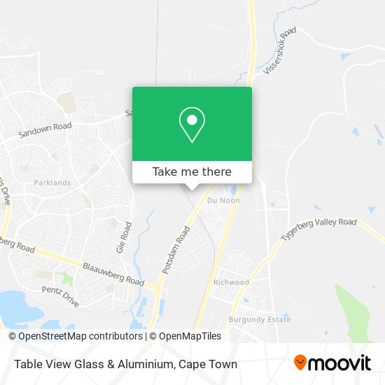 Table View Glass & Aluminium map