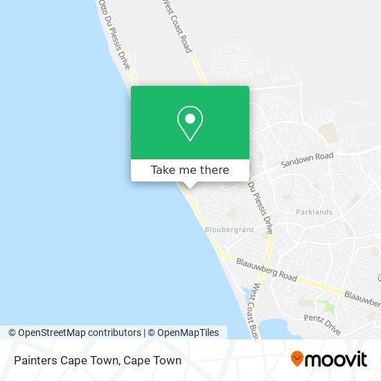 Painters Cape Town map