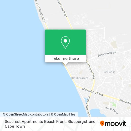 Seacrest Apartments Beach Front, Bloubergstrand map