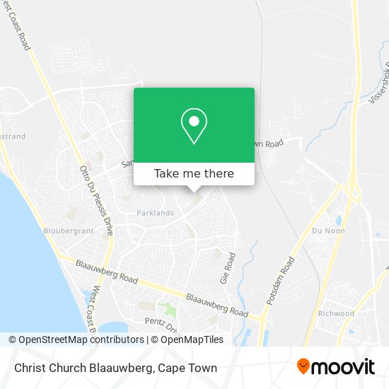 Christ Church Blaauwberg map