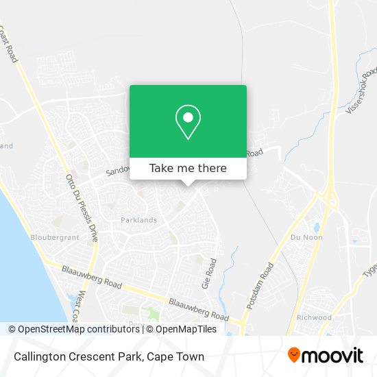 Callington Crescent Park map