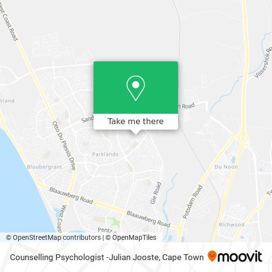 Counselling Psychologist -Julian Jooste map