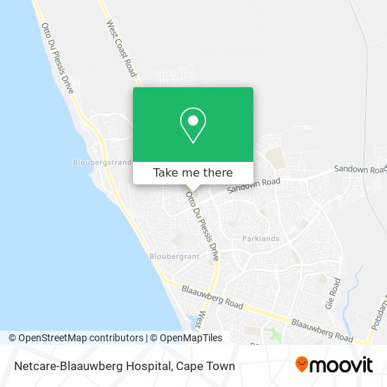 Netcare-Blaauwberg Hospital map