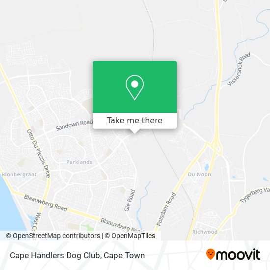 Cape Handlers Dog Club map
