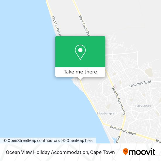 Ocean View Holiday Accommodation map
