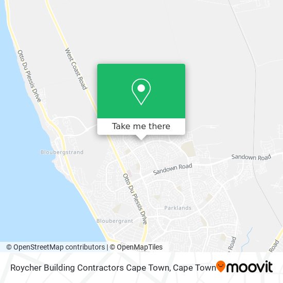 Roycher Building Contractors Cape Town map