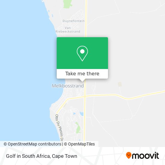 Golf in South Africa map