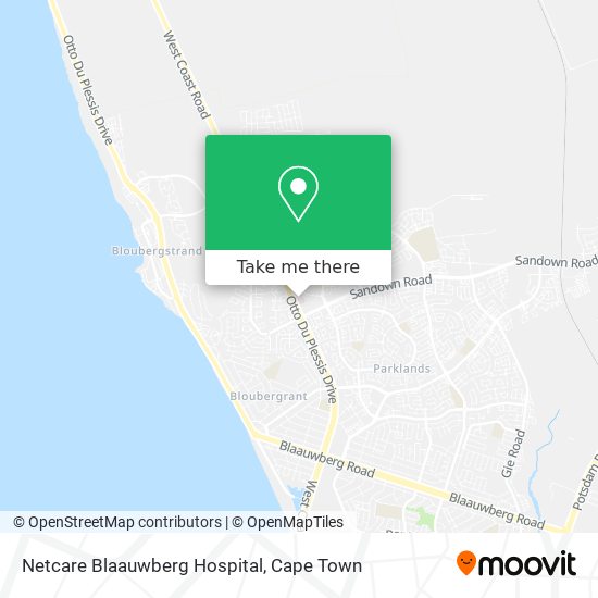 Netcare Blaauwberg Hospital map