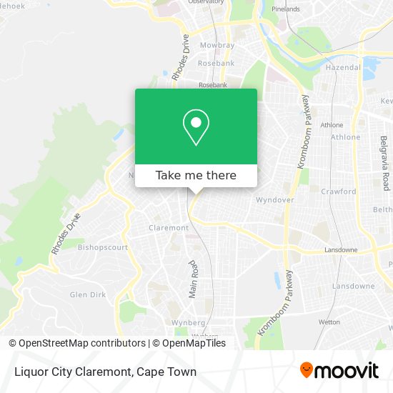 Liquor City Claremont map