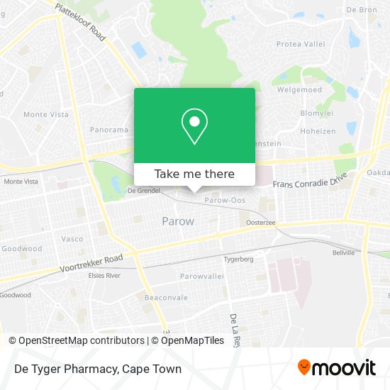 De Tyger Pharmacy map