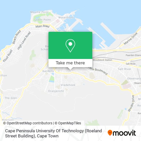 Cape Peninsula University Of Technology (Roeland Street Building) map