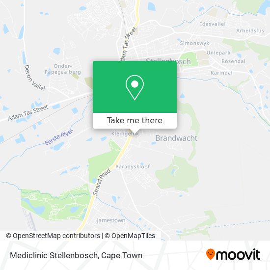 Mediclinic Stellenbosch map