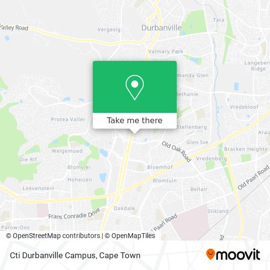 Cti Durbanville Campus map