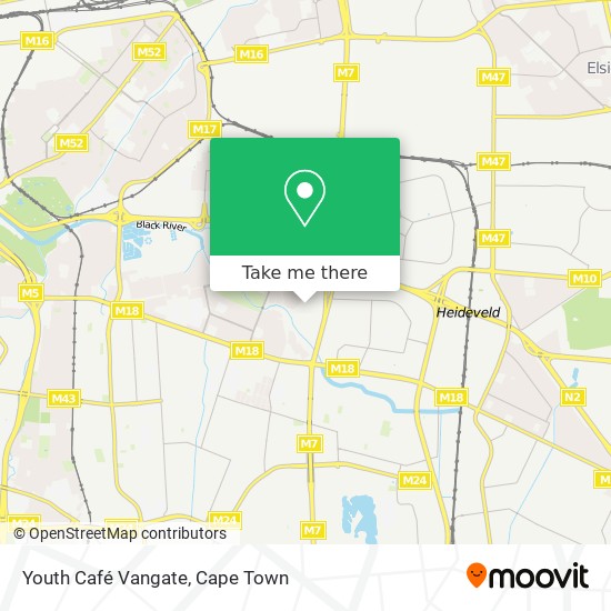 Youth Café Vangate map