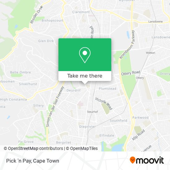 Pick 'n Pay map