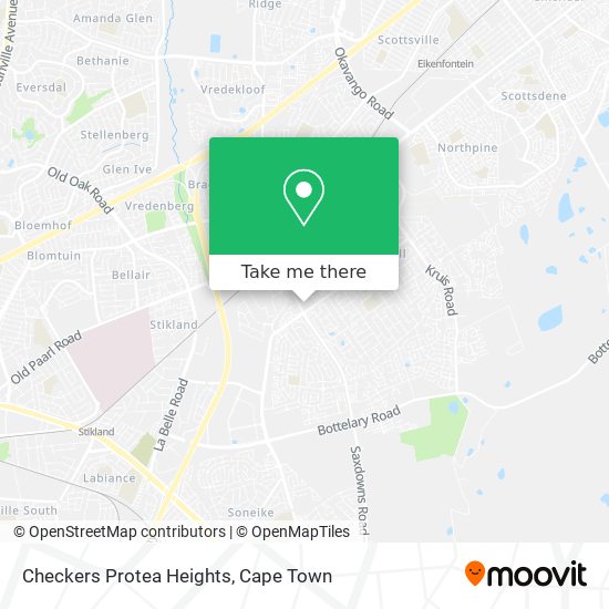 Checkers Protea Heights map