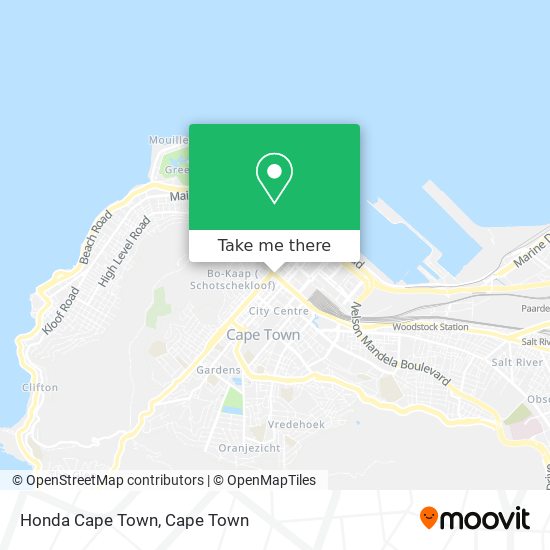 Honda Cape Town map