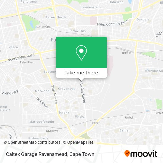 Caltex Garage Ravensmead map