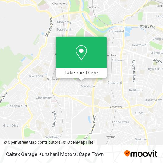 Caltex Garage Kunshani Motors map
