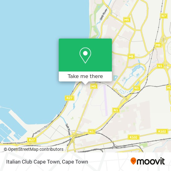 Italian Club Cape Town map