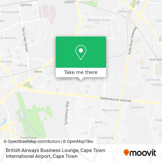 British Airways Business Lounge, Cape Town International Airport map