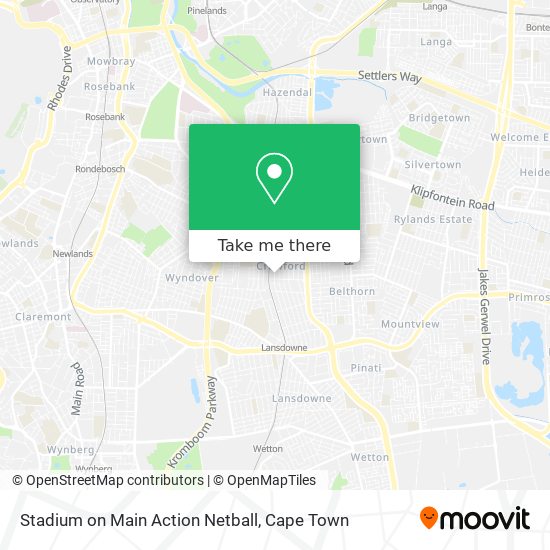 Stadium on Main Action Netball map