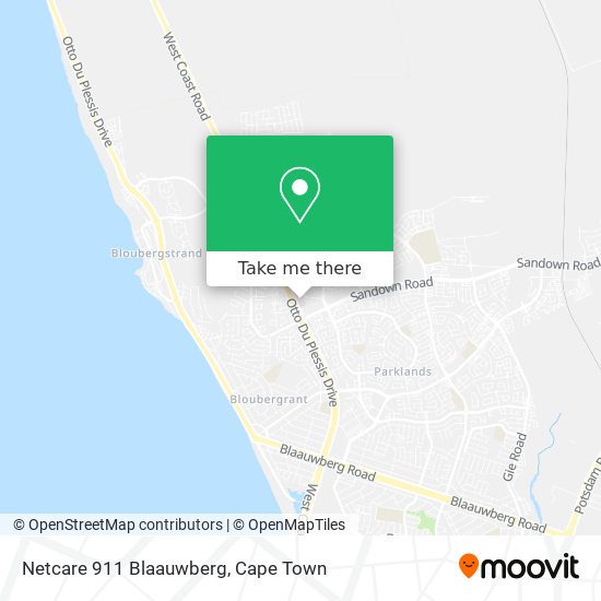 Netcare 911 Blaauwberg map