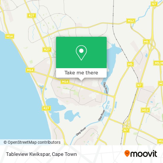 Tableview Kwikspar map