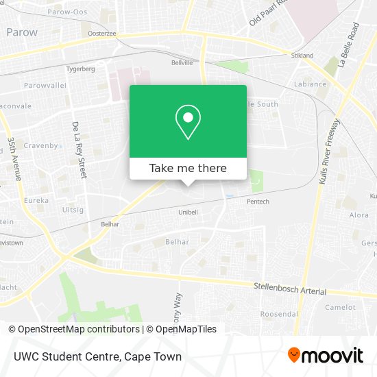 UWC Student Centre map