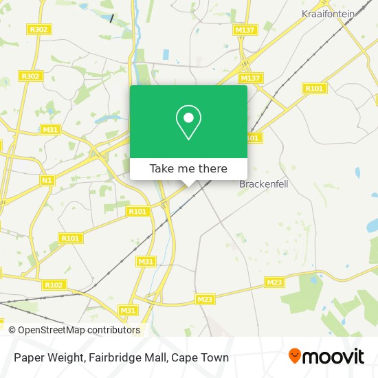 Paper Weight, Fairbridge Mall map