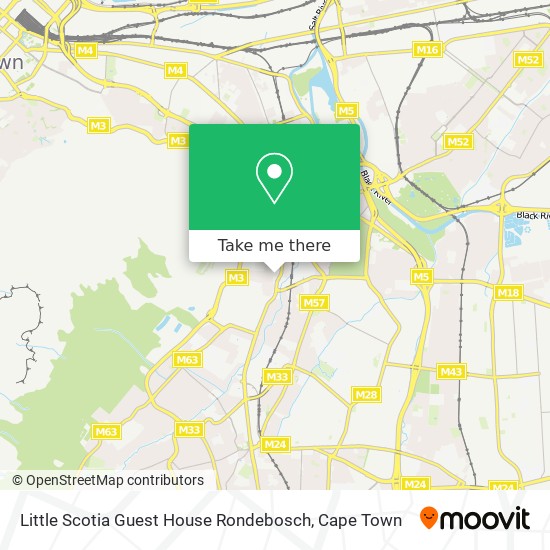 Little Scotia Guest House Rondebosch map
