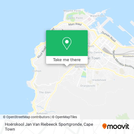 Hoërskool Jan Van Riebeeck Sportgronde map