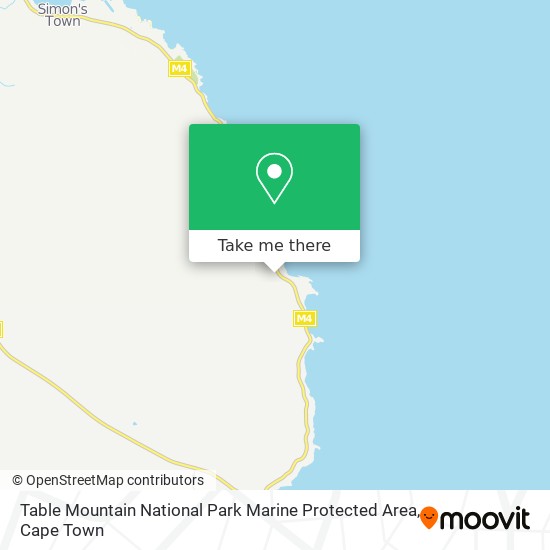 Table Mountain National Park Marine Protected Area map