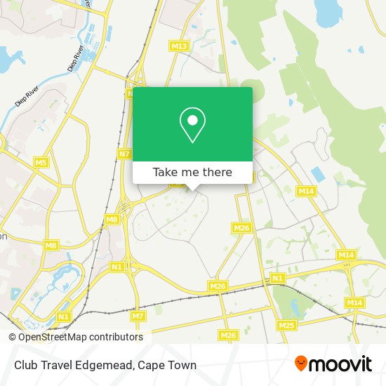 Club Travel Edgemead map