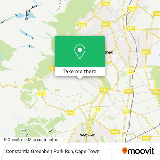 Constantia Greenbelt Park Run map