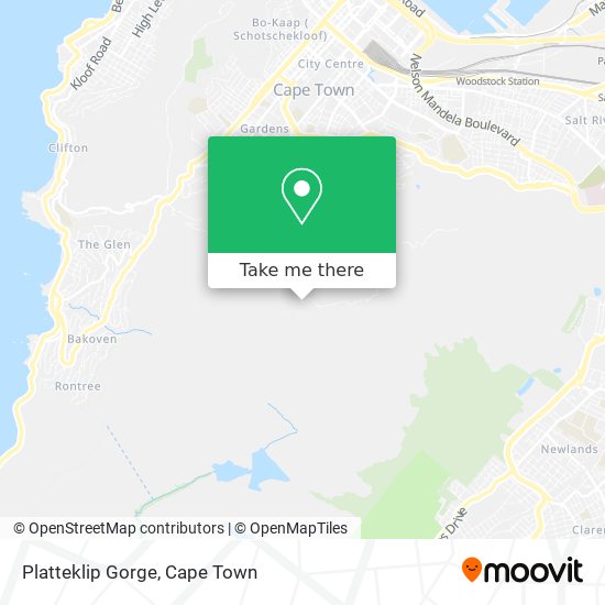 Platteklip Gorge map
