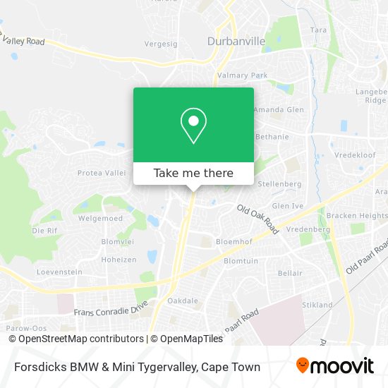 Forsdicks BMW & Mini Tygervalley map