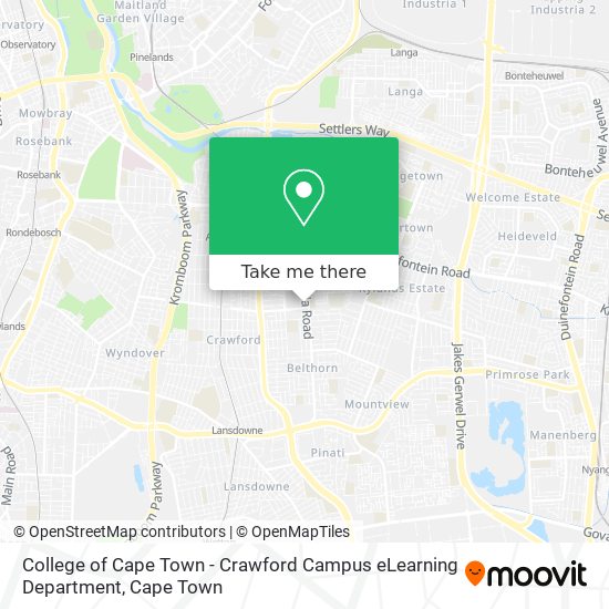 College of Cape Town - Crawford Campus eLearning Department map