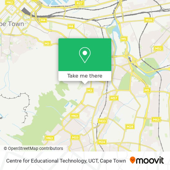 Centre for Educational Technology, UCT map