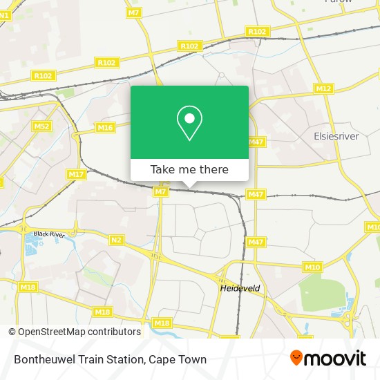 Bontheuwel Train Station map