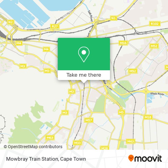 Mowbray Train Station map