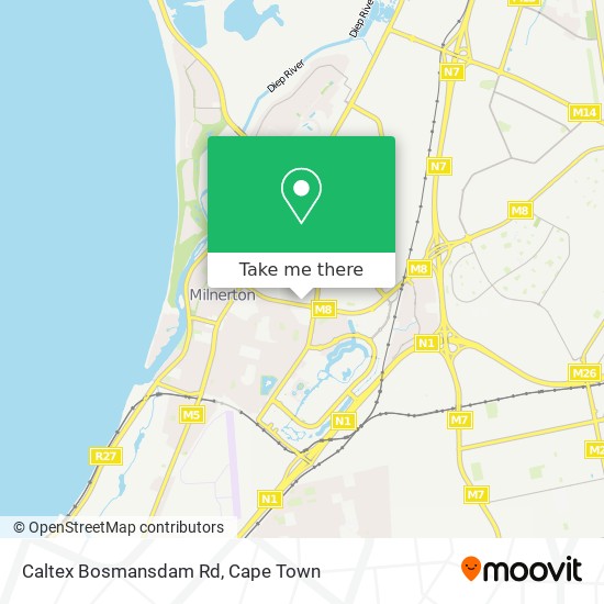 Caltex Bosmansdam Rd map