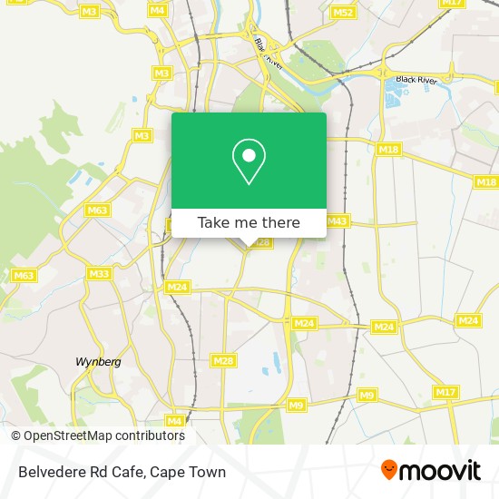 Belvedere Rd Cafe map