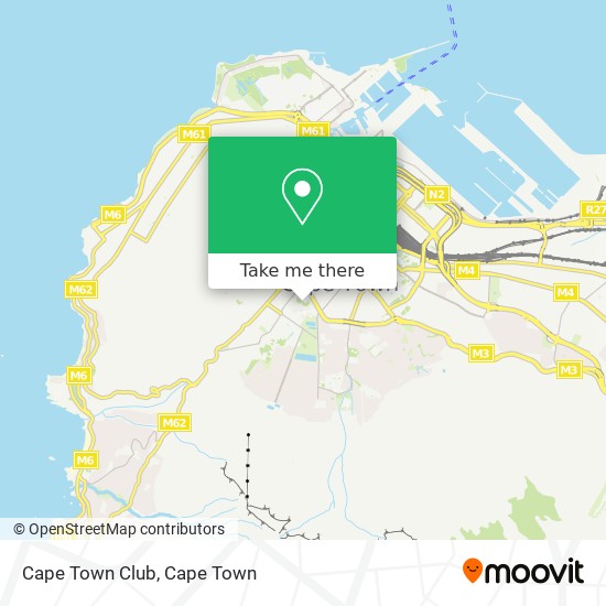 Cape Town Club map